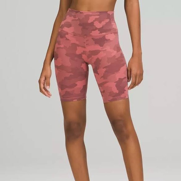 Lulu Lemon Pink Camo Align Shorts 